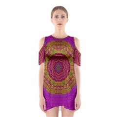 Summer Sun Shine In A Sunshine Mandala Shoulder Cutout One Piece by pepitasart