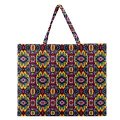 Artwork By Patrick-squares-5 Zipper Large Tote Bag by ArtworkByPatrick