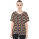 ARTWORK BY PATRICK-Squares-5 V-Neck Dolman Drape Top View1