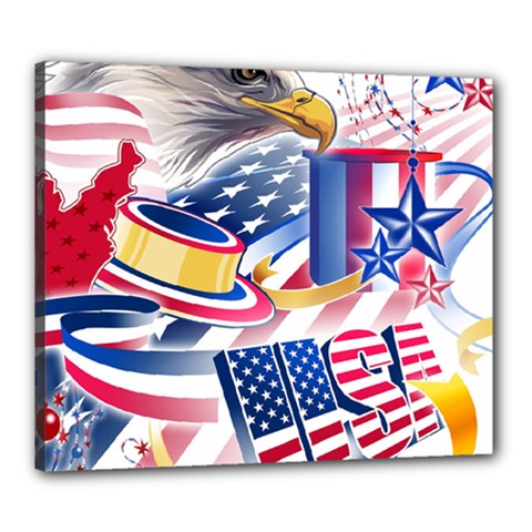 United States Of America Usa  Images Independence Day Canvas 24  X 20  by Sapixe