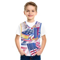 United States Of America Usa  Images Independence Day Kids  Sportswear by Sapixe