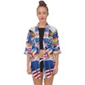 United States Of America Usa  Images Independence Day Open Front Chiffon Kimono View1