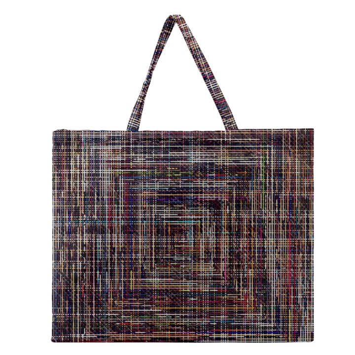 Unique Pattern Zipper Large Tote Bag