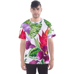 Vector Pattern Tropical Men s Sports Mesh Tee