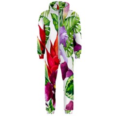 Vector Pattern Tropical Hooded Jumpsuit (men) 