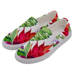 Vector Pattern Tropical Men s Canvas Slip Ons