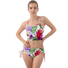 Vector Pattern Tropical Mini Tank Bikini Set