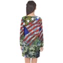 Usa United States Of America Images Independence Day Long Sleeve Chiffon Shift Dress  View2