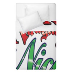 Vintage Christmas Naughty Or Nice Duvet Cover Double Side (single Size) by Sapixe