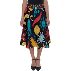 Virus Pattern Perfect Length Midi Skirt