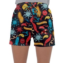 Virus Pattern Sleepwear Shorts by Sapixe