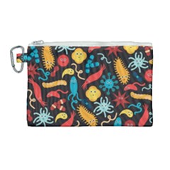 Virus Pattern Canvas Cosmetic Bag (large) by Sapixe