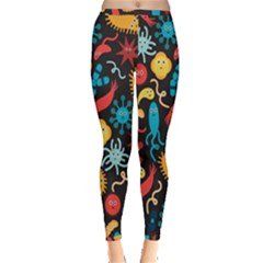 Virus Pattern Inside Out Leggings by Sapixe