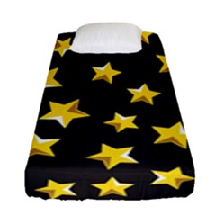 Yellow Stars Pattern Fitted Sheet (single Size)