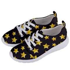 Yellow Stars Pattern Women s Lightweight Sports Shoes