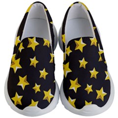 Yellow Stars Pattern Kid s Lightweight Slip Ons