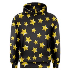 Yellow Stars Pattern Men s Overhead Hoodie