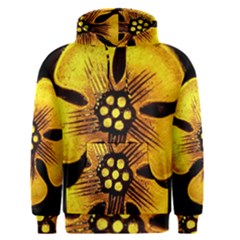 Yellow Flower Stained Glass Colorful Glass Men s Pullover Hoodie by Sapixe