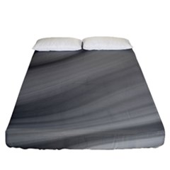 Wave Form Texture Background Fitted Sheet (king Size) by Sapixe