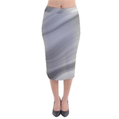 Wave Form Texture Background Velvet Midi Pencil Skirt by Sapixe