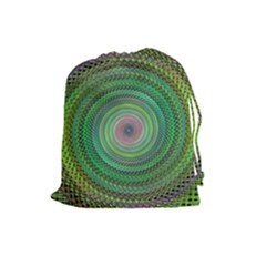 Wire Woven Vector Graphic Drawstring Pouches (large)  by Sapixe