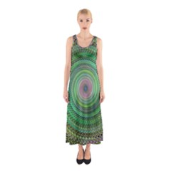 Wire Woven Vector Graphic Sleeveless Maxi Dress by Sapixe