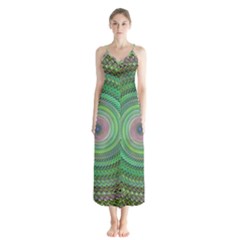 Wire Woven Vector Graphic Button Up Chiffon Maxi Dress by Sapixe