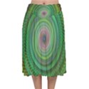 Wire Woven Vector Graphic Velvet Flared Midi Skirt View1