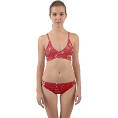 Santa Christmas Collage Wrap Around Bikini Set by Sapixe