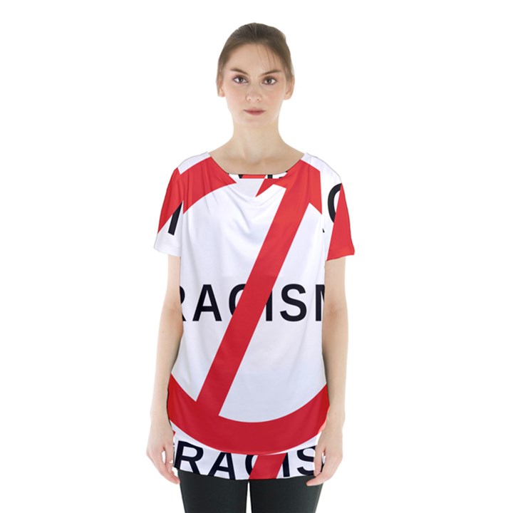 No Racism Skirt Hem Sports Top