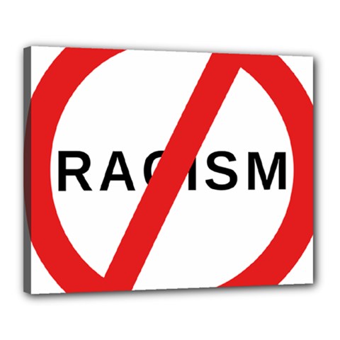 No Racism Canvas 20  X 16  by demongstore