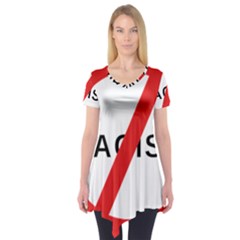 No Racism Short Sleeve Tunic  by demongstore