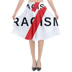 No Racism Flared Midi Skirt by demongstore