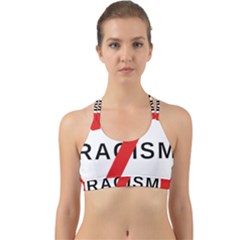 No Racism Back Web Sports Bra by demongstore