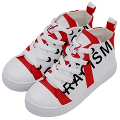 No Racism Kid s Mid-top Canvas Sneakers by demongstore