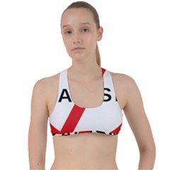 No Racism Criss Cross Racerback Sports Bra by demongstore