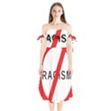 No Racism Shoulder Tie Bardot Midi Dress View1