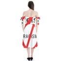 No Racism Shoulder Tie Bardot Midi Dress View2