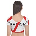 No Racism Velvet Short Sleeve Crop Top  View2