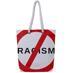 No Racism Full Print Rope Handle Tote (small) by demongstore