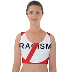 2000px No Racism Svg Velvet Crop Top by demongstore