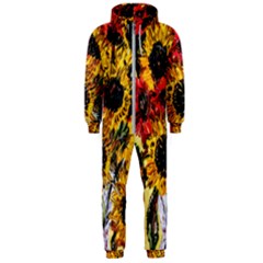 Sunflowers In A Scott House Hooded Jumpsuit (men)  by bestdesignintheworld