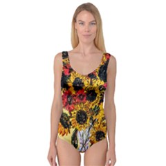 Sunflowers In A Scott House Princess Tank Leotard  by bestdesignintheworld