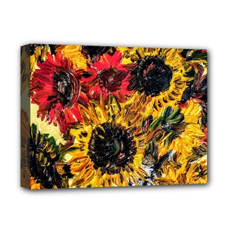 Sunflowers In A Scott House Deluxe Canvas 16  X 12   by bestdesignintheworld