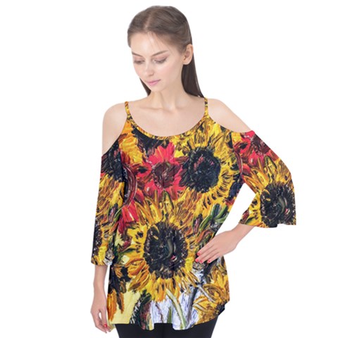 Sunflowers In A Scott House Flutter Tees by bestdesignintheworld