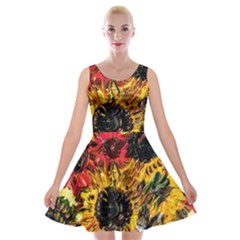 Sunflowers In A Scott House Velvet Skater Dresses by bestdesignintheworld