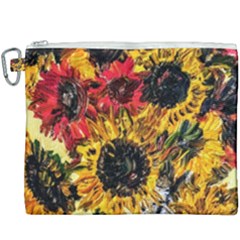 Sunflowers In A Scott House Canvas Cosmetic Bag (xxxl) by bestdesignintheworld