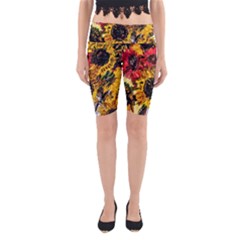 Sunflowers In A Scott House Yoga Cropped Leggings by bestdesignintheworld