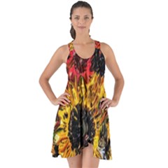 Sunflowers In A Scott House Show Some Back Chiffon Dress by bestdesignintheworld