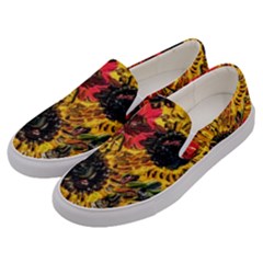 Sunflowers In A Scott House Men s Canvas Slip Ons by bestdesignintheworld